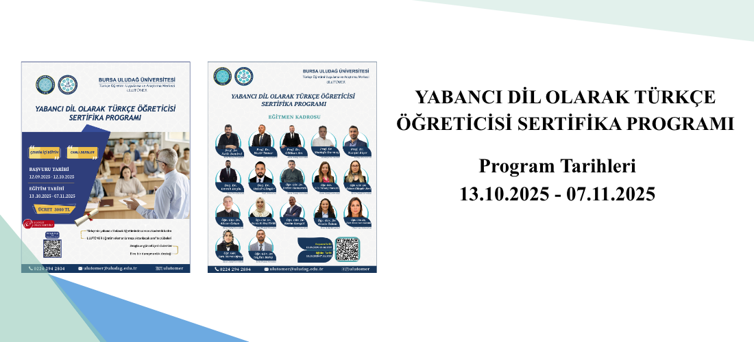  YABANCI DİL OLARAK TÜRKÇE ÖĞRETİCİSİ SERTİFİKA PROGRAMI